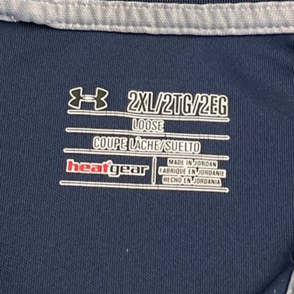 ***SOLD*** Under Armour Performance Heat Gear Golf Polo Shirt Size 2XL Blue - Picture 3 of 3